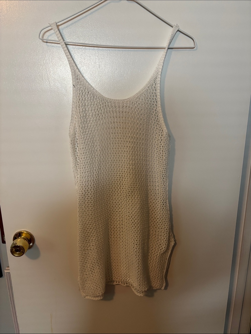 Coastal New England Dockside Fishermancore Lightweight Crochet Tank Medium